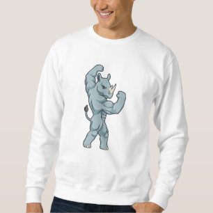 Rhino as Bodybuilder extreme Sweatshirt