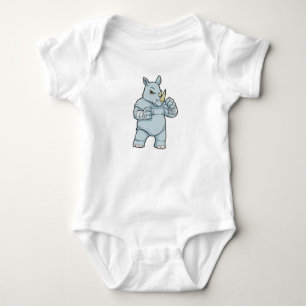 Rhino as Boxer at Boxing Baby Bodysuit