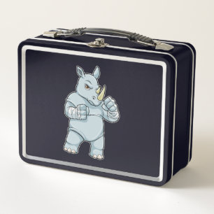 Rhino as Boxer at Boxing Metal Lunch Box
