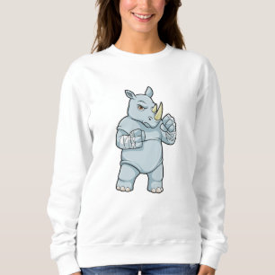 Rhino as Boxer at Boxing Sweatshirt
