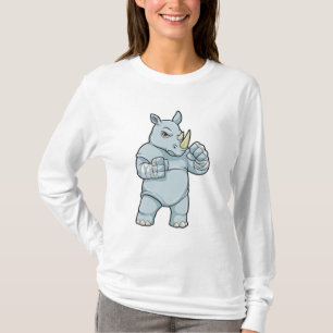 Rhino as Boxer at Boxing T-Shirt