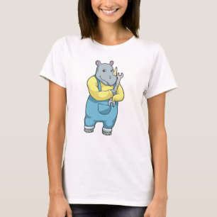 Rhino as Mechanic with Wrench T-Shirt