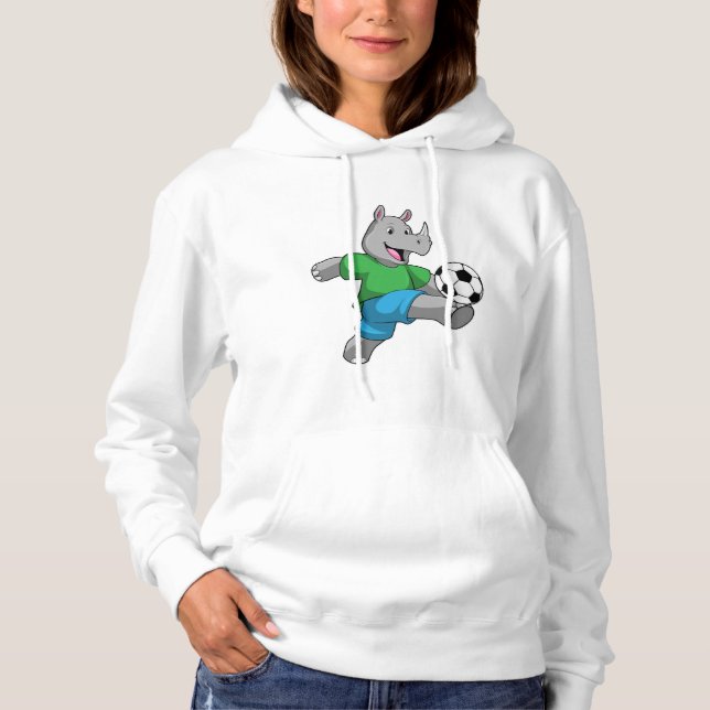 Rhino as Soccer player with Soccer Hoodie (Front)