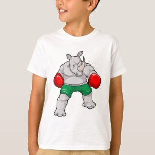Rhino at Boxing with Boxing gloves T-Shirt