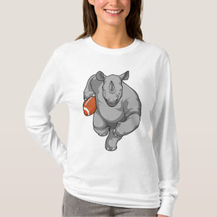 Rhino at Football Sports T-Shirt