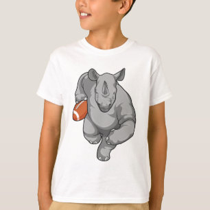 Rhino at Football Sports T-Shirt