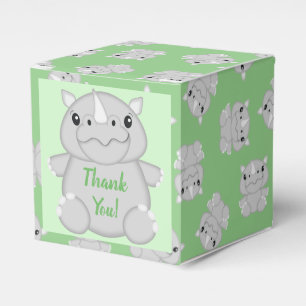 Rhino Baby Shower Safari Favor Box
