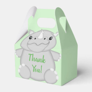 Rhino Baby Shower Safari Favor Box