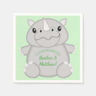 Rhino Baby Shower Safari Napkin