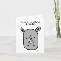 Rhino Birthday Card