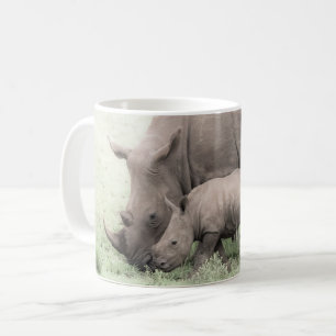 Rhino blanc & Bébé Mug