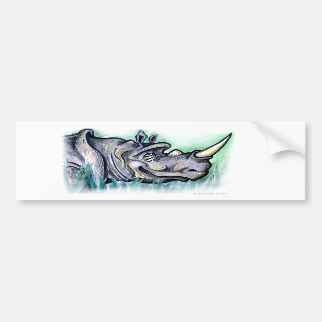 Rhino Bumper Sticker (Front)