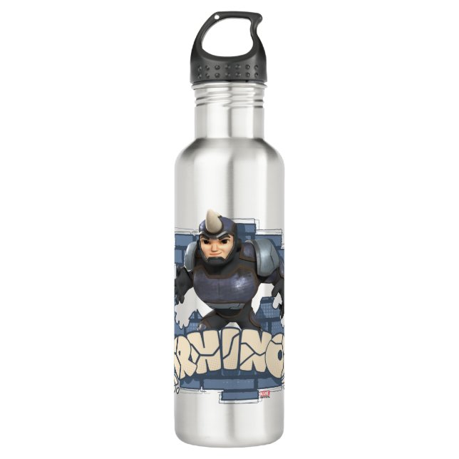 Rhino Character Badge 710 Ml Water Bottle (Front)