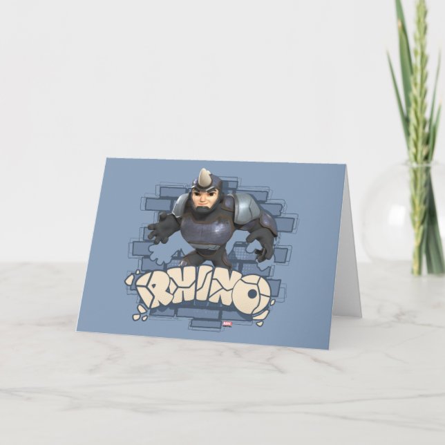 Rhino Character Badge Card (Front)