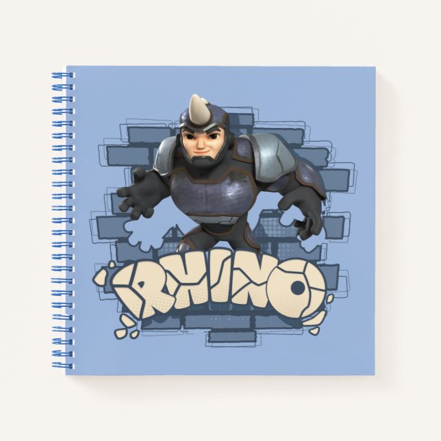Rhino Character Badge Notebook (Front)
