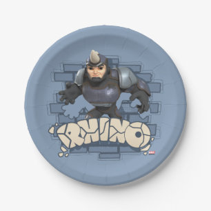 Rhino Character Badge Paper Plate