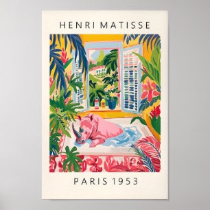 Rhino Dans Bain Art Print, Poster Matisse, Bain