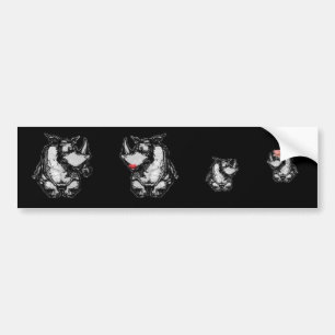 Rhino Family Bumper Sticker