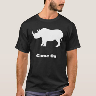 Rhino Game On white T-Shirt