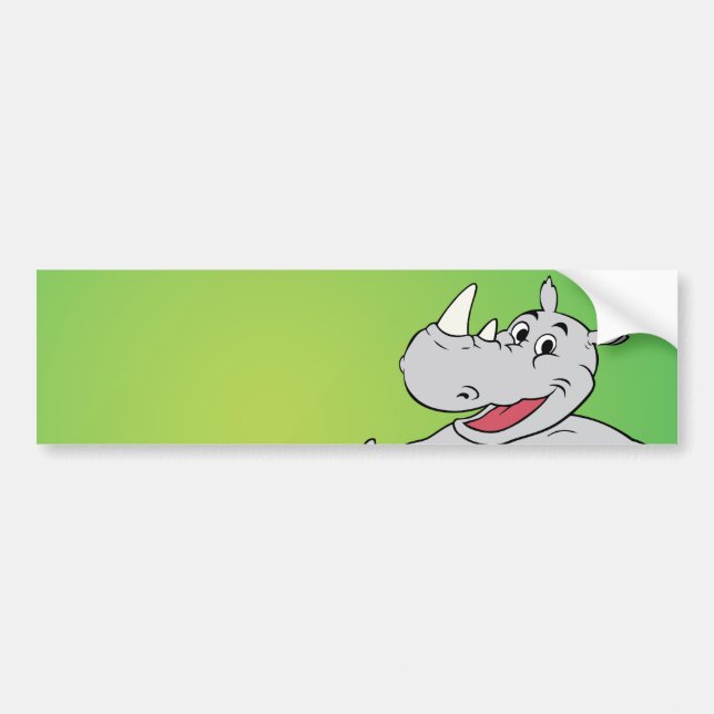 Rhino head bumper sticker (Front)