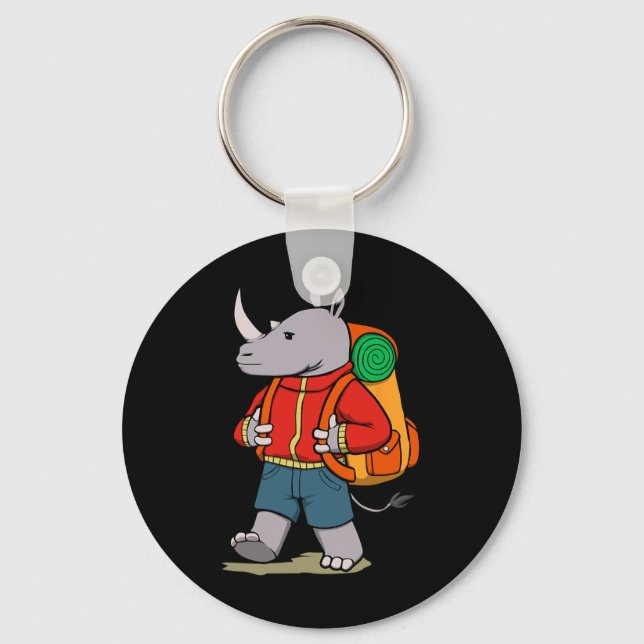Rhino Hiking Hob  Keychain (Front)
