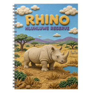 Rhino Hluhluwe Reserve Modern KlayKoo Notebook