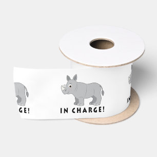 Rhino in Charge 3 Inches Satin Ribbon