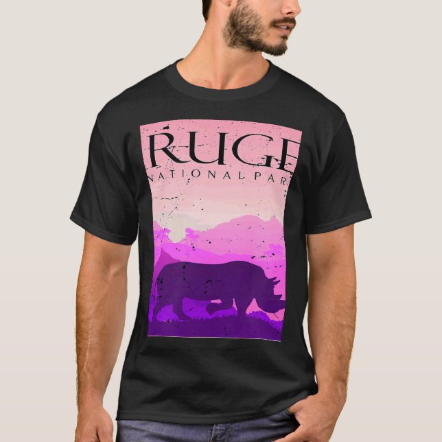 Rhino Kruger National Park Safari Africa Big Five  T-Shirt (Front)
