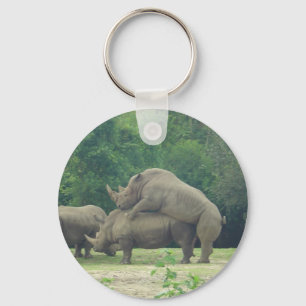 Rhino Love Keychain