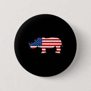 Rhino Lover Rhinoceros Horn Safari Wildlife Indepe 2 Inch Round Button