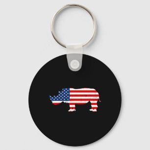 Rhino Lover Rhinoceros Horn Safari Wildlife Indepe Keychain