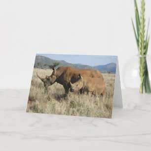 Rhino mom & baby card