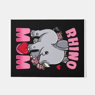 Rhino Mom Gift For Owner Rhino Mom Doormat