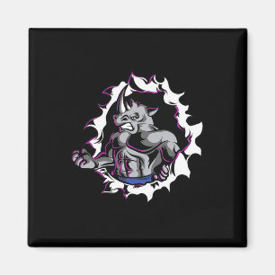 Rhino Muscles Fitness Bodybuilding Weight Lifting  Magnet