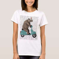 Rhino on Moped