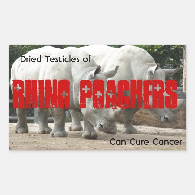Rhino Poachers Sticker (Front)