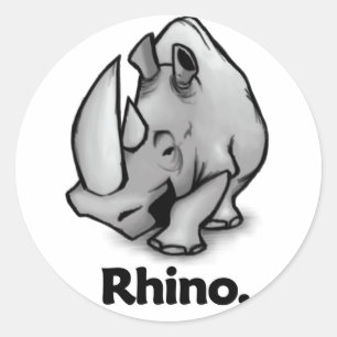 Rhino Rhino. Classic Round Sticker