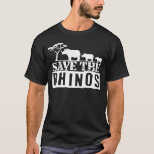 Rhino Rhinoceros Safari Zoo Wilderness Wildlife T-Shirt