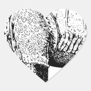 Rhino Rhinoceroses animal Africa safari nature Heart Sticker