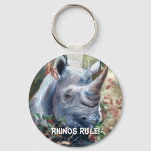 Rhino, Rhinos rule! Keychain