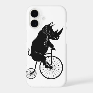 Rhino Riding an Old Fashion Bike