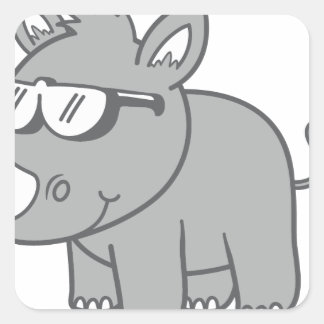 RHINO SQUARE STICKER