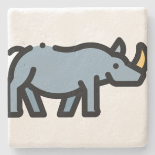 Rhino Stone Coaster