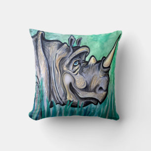 Rhino Throw Pillow