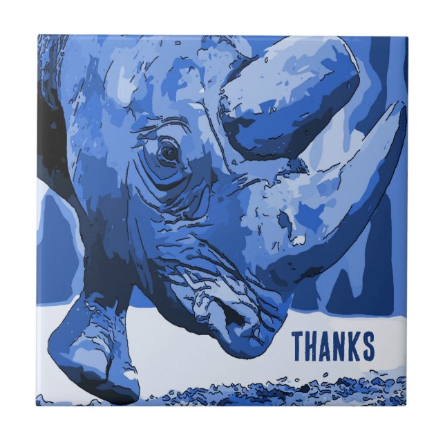Rhino Tile, Dutch Look, Personalize Tile (Front)