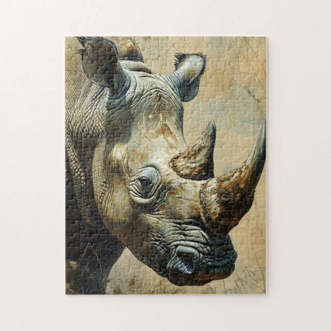 Rhino Vintage Jigsaw Puzzle (Vertical)