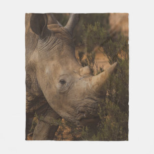 RHINO WILD ANIMALS FLEECE BLANKET