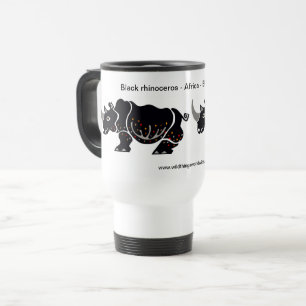 RHINOCEROS - African wildlife - travel mug