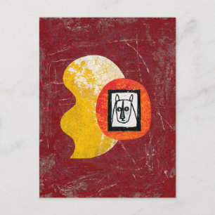 Rhinoceros Avoiding Conflict Postcard