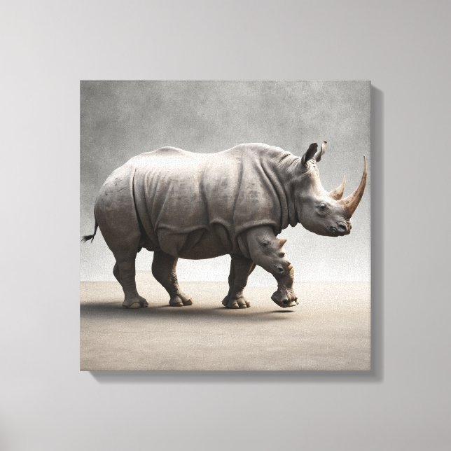 Rhinoceros Canvas Print (Front)